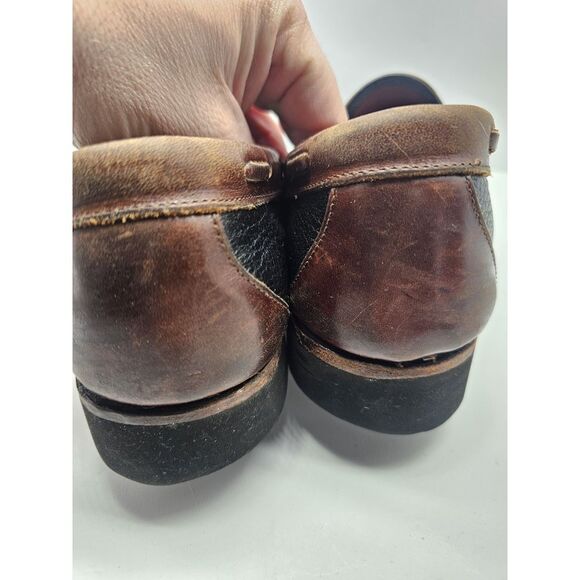 Allen Edmons 2 Eye Men's Penny Loafer Size 10 D‎ Vibram Gumlite Sole Pebbled - Picture 5 of 13